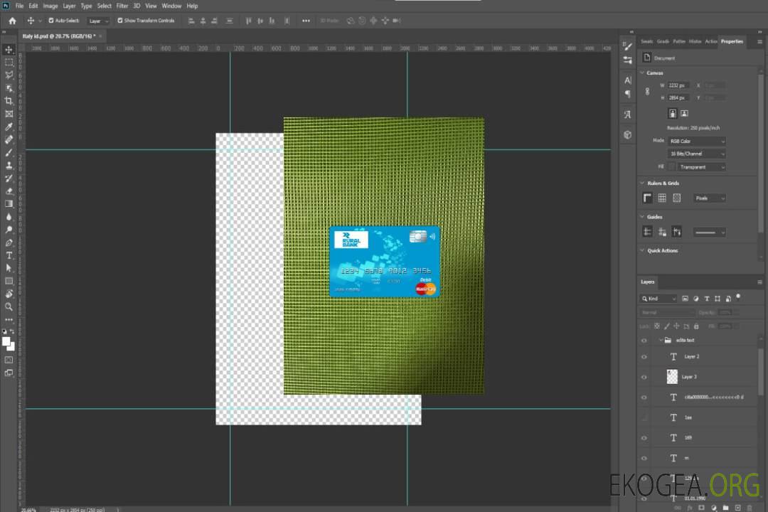 Australie Banque rurale mastercard photolook recto template Australie Banque rurale mastercard photolook recto template